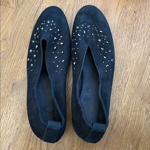 Sparkly Black Arche Suede French Flat Size 41
